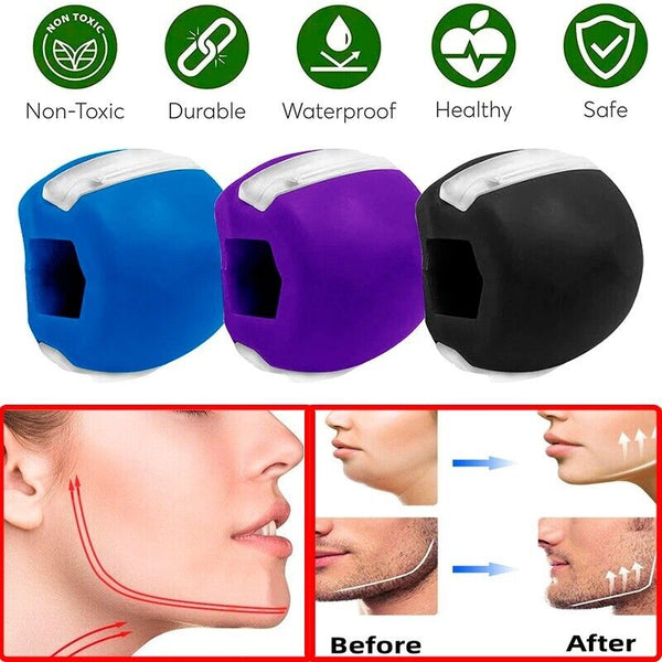 3 PC Jawline Exerciser | Jaw Chin Neck Face  Workout for Men & Women