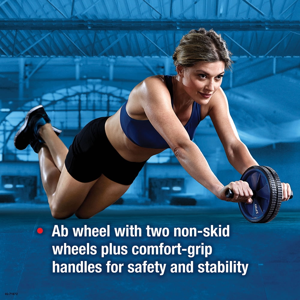 Home Gym Essentials Kit, Includes Jump Rope, Push-up Bars, Ab Wheel and Medium Resistance Tube