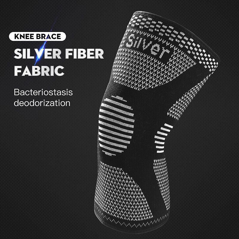 Copper Knee Sleeves Silver Compression Brace