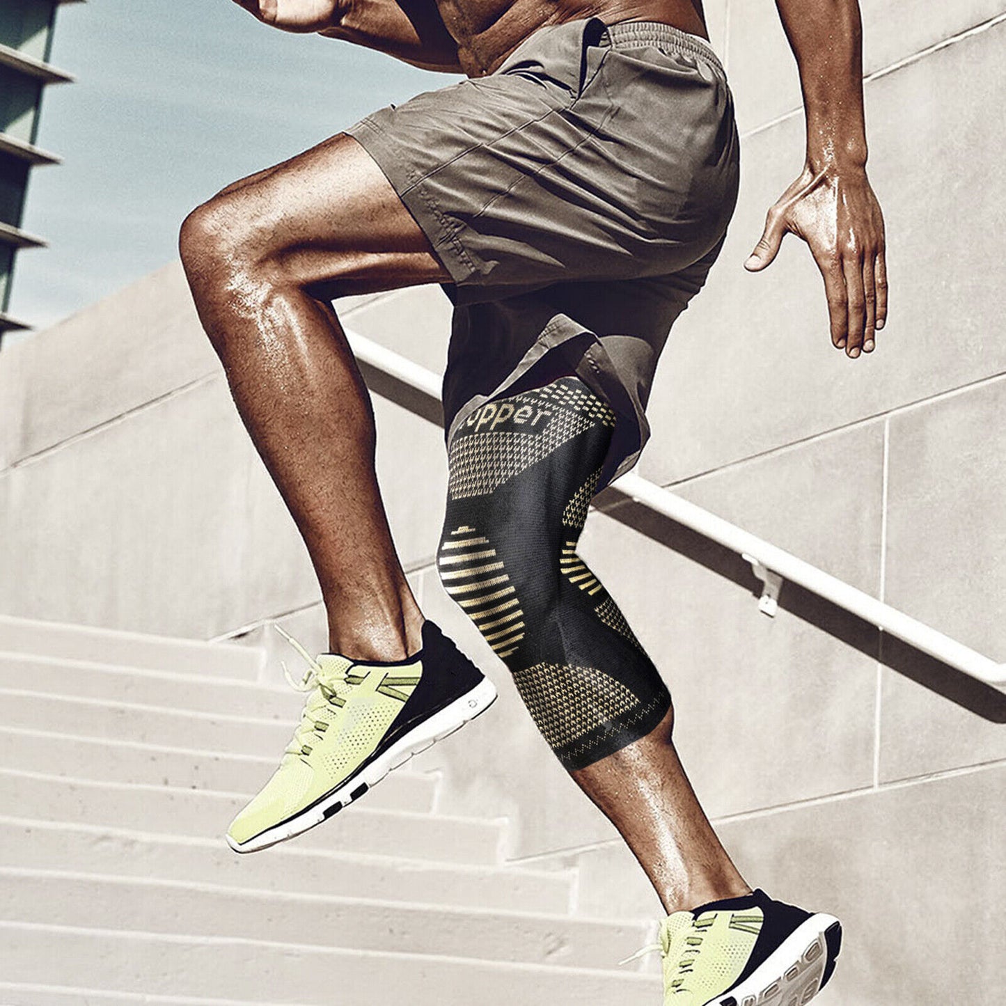 Copper Knee Sleeves Silver Compression Brace