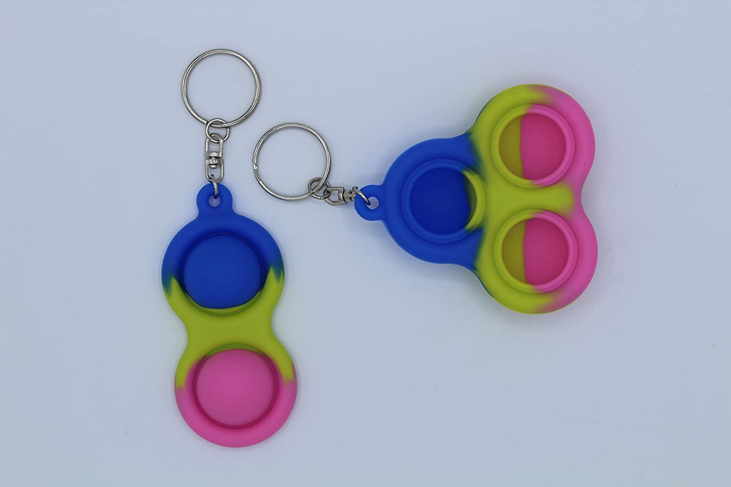 Simple Dimple Fidget Toy,Popping Fidget,Fidget Pack,Squeeze Sensory Bubble Stress Reliever,Playing Board Emotion Tool Toys for Kids with ADD,ADHD or Autism Adults (Rainbow Colors- 3 Pop and 2 Pop)