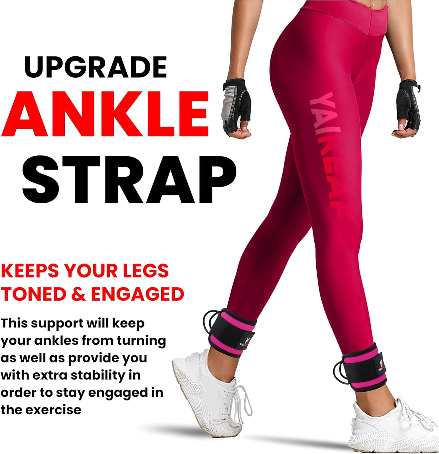 Neoprene Ankle Straps for Cable Machines - Premium Gym Attachments for Glute & Leg Workouts
