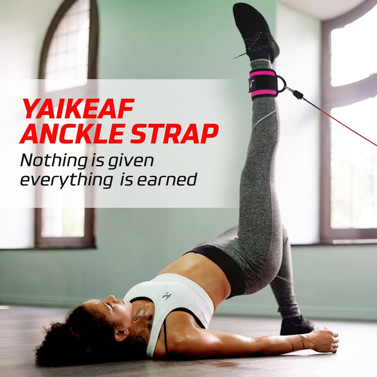 Neoprene Ankle Straps for Cable Machines - Premium Gym Attachments for Glute & Leg Workouts
