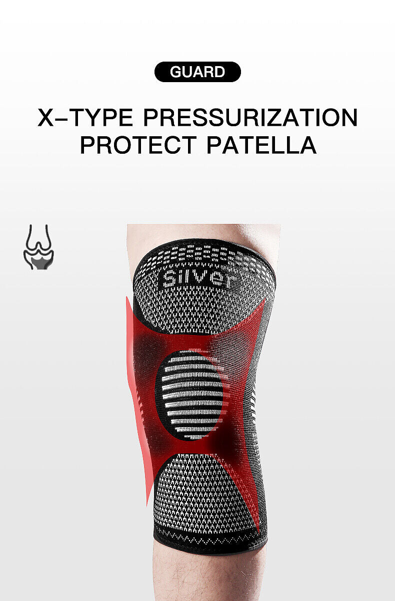 Copper Knee Sleeves Silver Compression Brace