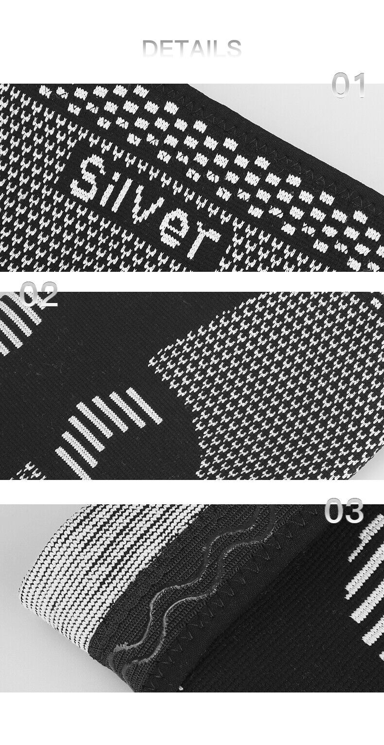 Copper Knee Sleeves Silver Compression Brace