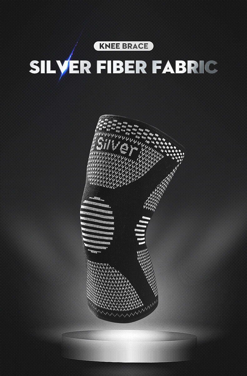 Copper Knee Sleeves Silver Compression Brace