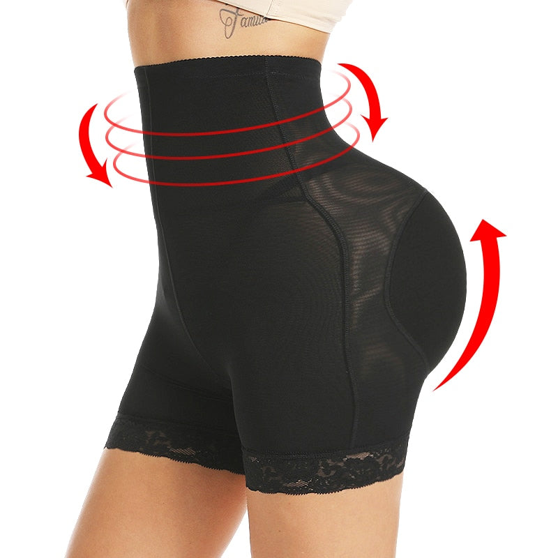 Women High Waist Lace Butt Lifter Body Shaper Shorts