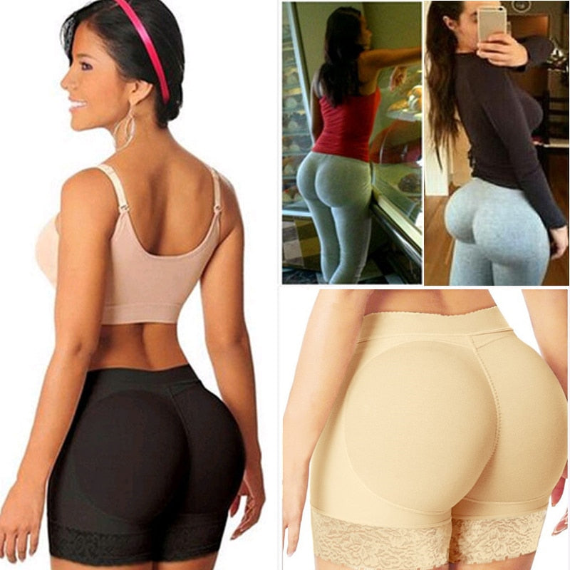 Women High Waist Lace Butt Lifter Body Shaper Shorts