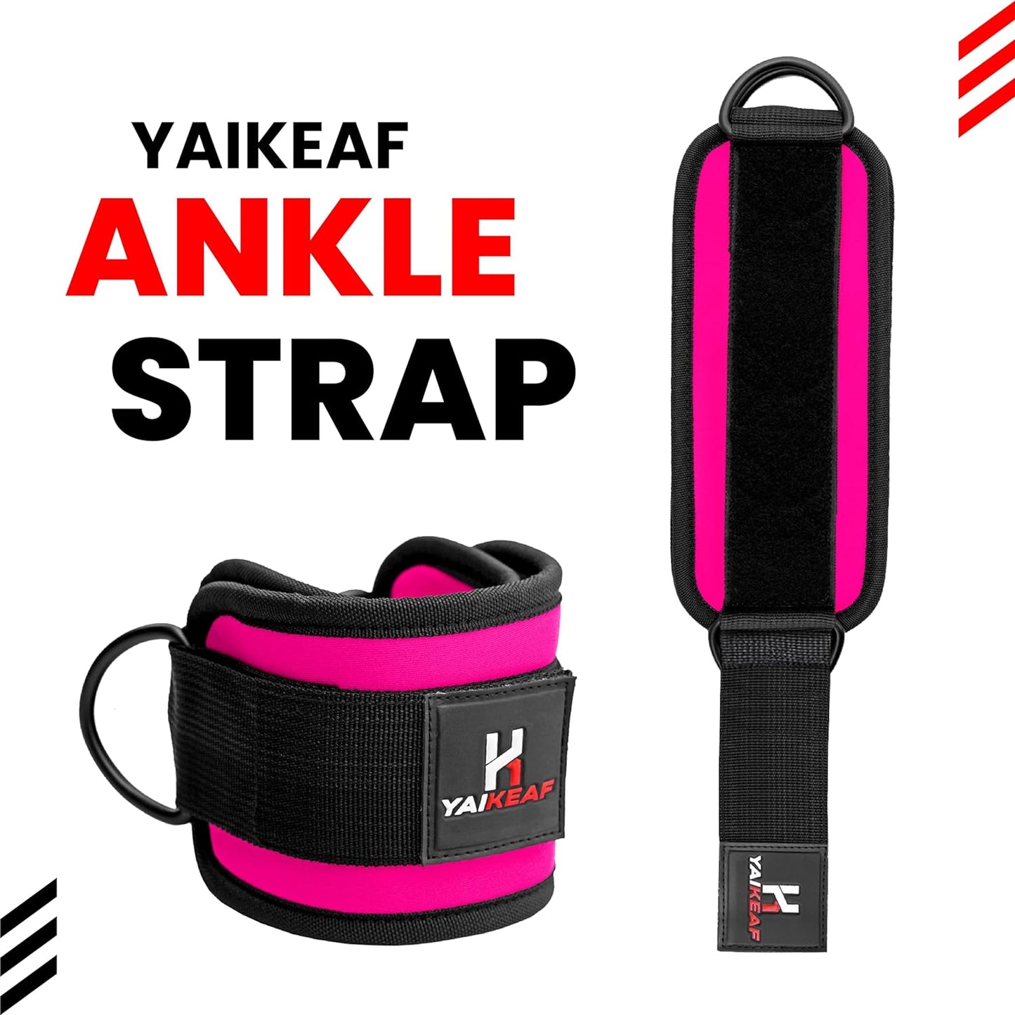 Neoprene Ankle Straps for Cable Machines - Premium Gym Attachments for Glute & Leg Workouts