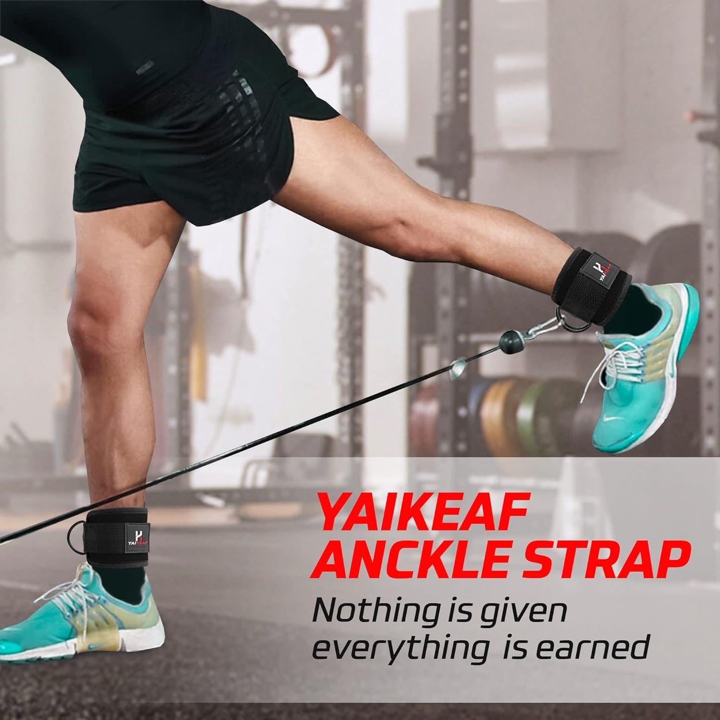 Neoprene Ankle Straps for Cable Machines - Premium Gym Attachments for Glute & Leg Workouts
