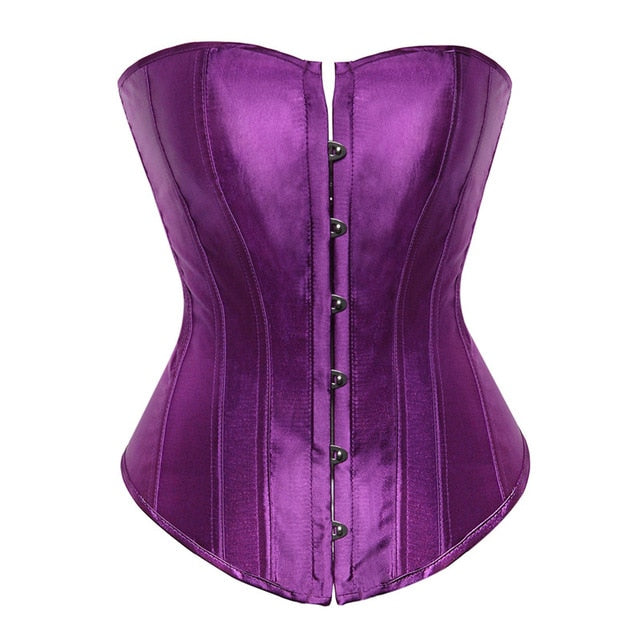 Overbust Gothic Bustiers Tops Sexy Waist Cincher Corset Plus Size