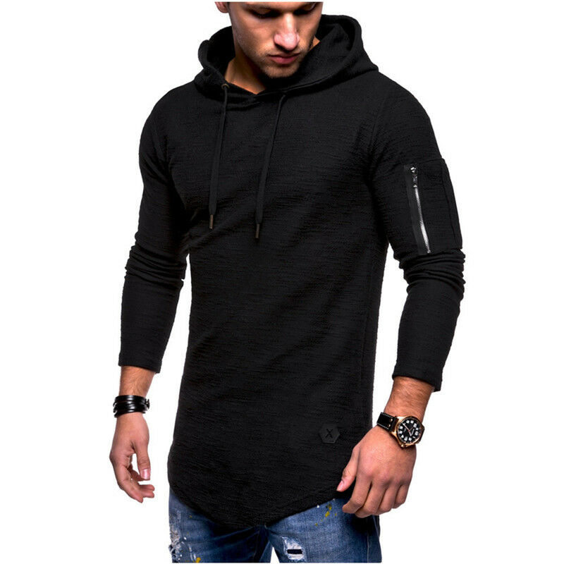 Mens Slim Long Sleeve Hoodies