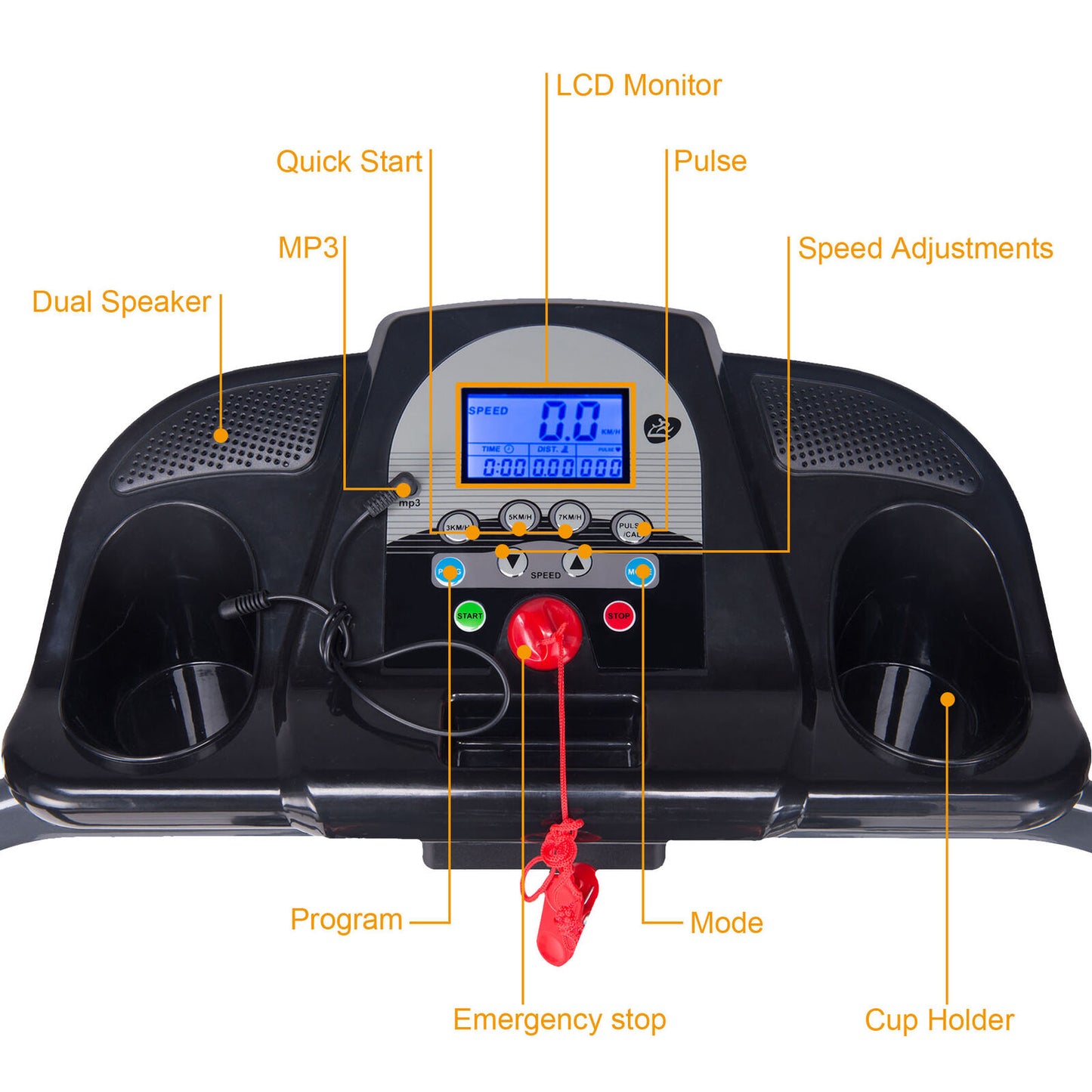 Motorized Treadmill Fitness Machine