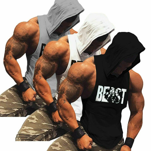 Muscle Workout Sleeveless Hoodie