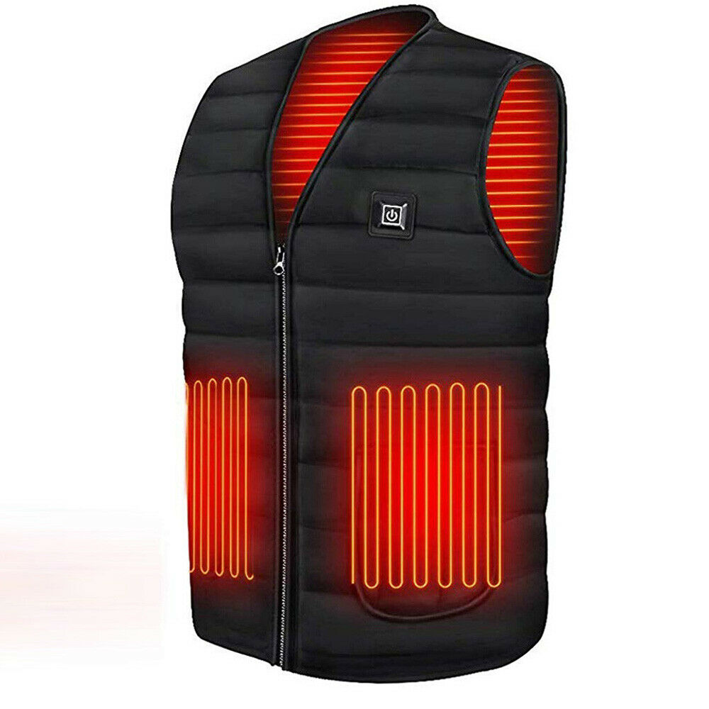 Heated Vest Warm Winter Warm Electric USB Jacket Men Women Heating Coat Thermal