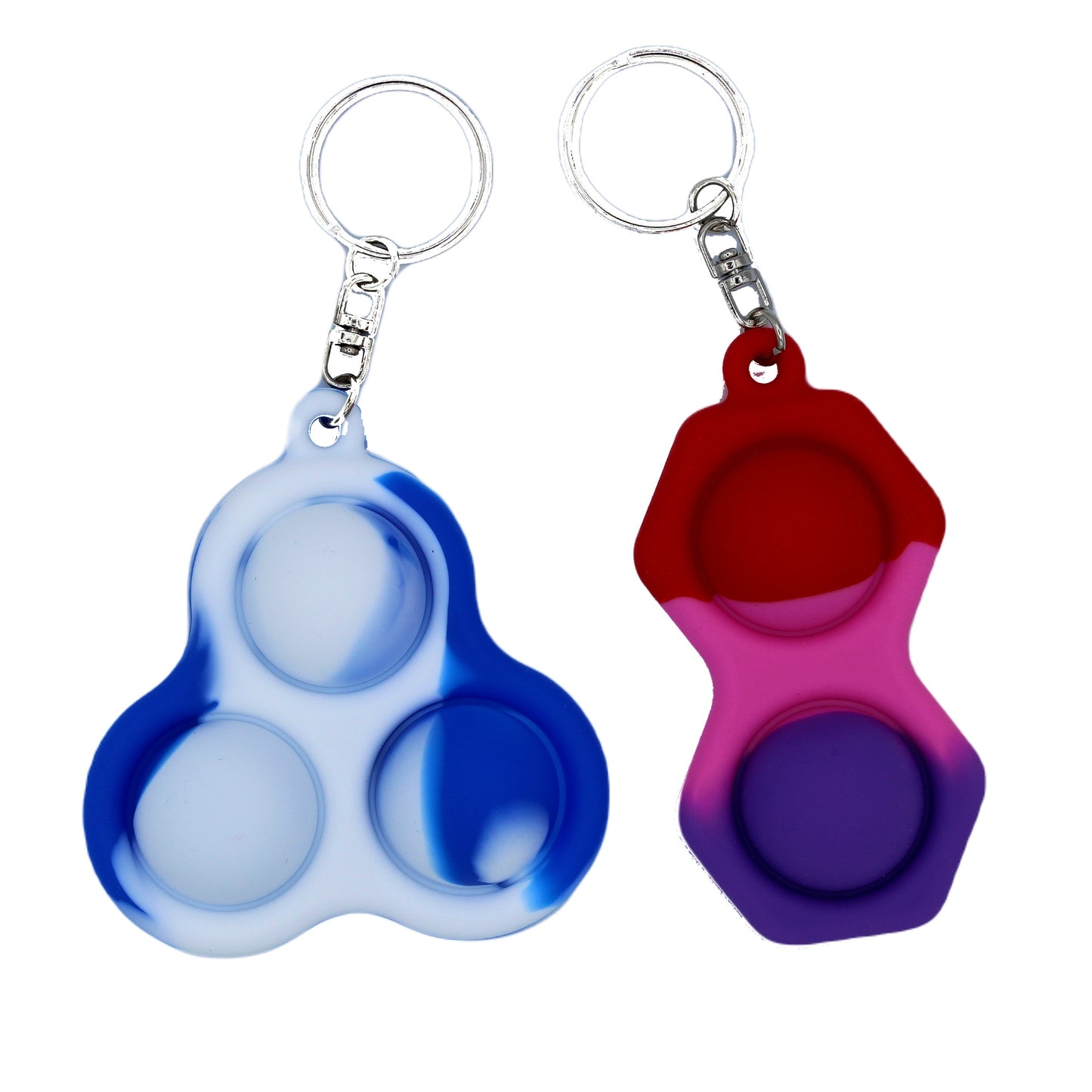 Simple Dimple Fidget Toy,Popping Fidget,Fidget Pack,Squeeze Sensory Bubble Stress Reliever,Playing Board Emotion Tool Toys for Kids with ADD,ADHD or Autism Adults (Rainbow Colors- 3 Pop and 2 Pop)