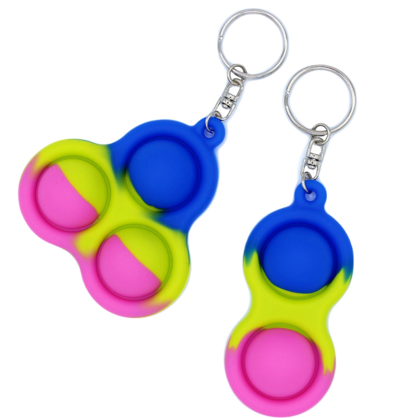 Simple Dimple Fidget Toy,Popping Fidget,Fidget Pack,Squeeze Sensory Bubble Stress Reliever,Playing Board Emotion Tool Toys for Kids with ADD,ADHD or Autism Adults (Rainbow Colors- 3 Pop and 2 Pop)