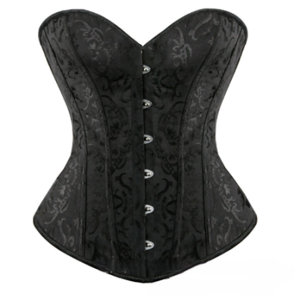 WaistLine Satin Lace-Up Overbust Corset