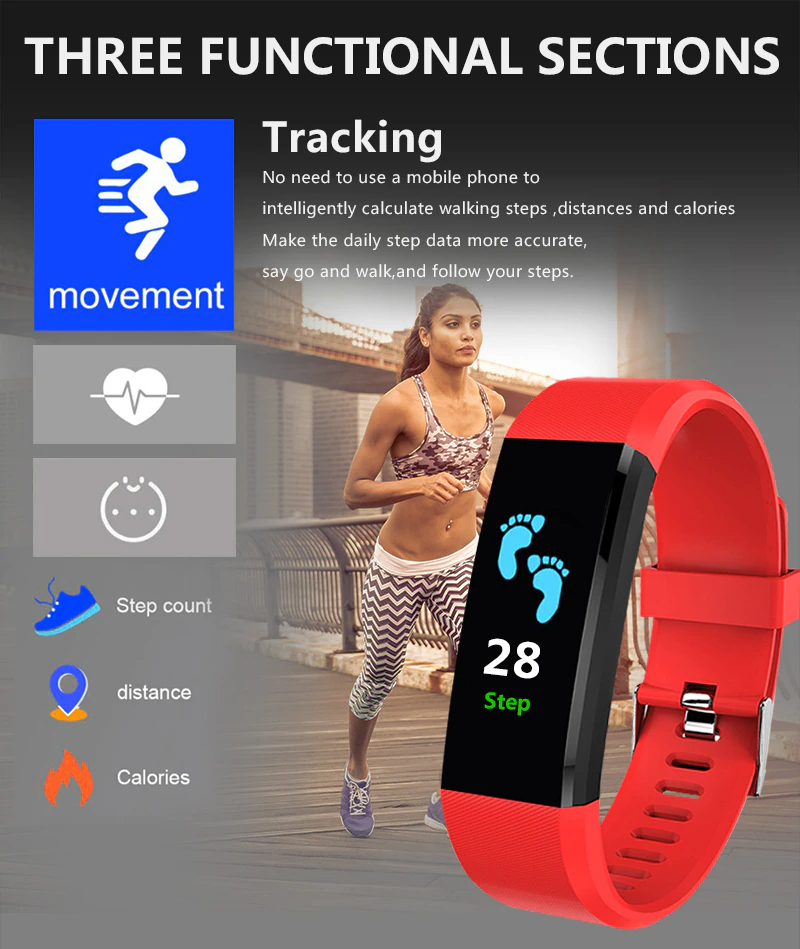 FitSmart Watch: Heart Rate & BP Monitor for Men and Women