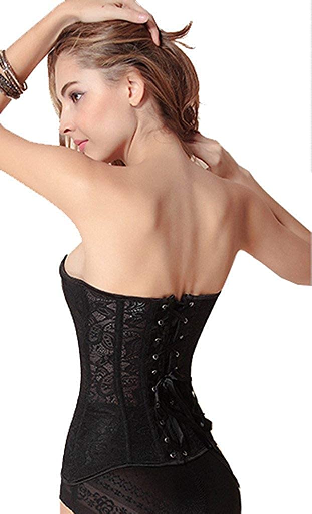YIANNA Breathable Thin Type Lace Corset Strapless Wedding Dress Corset Bustiers