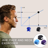 Jaw Jawline Exerciser, Face And Neck Toning Facial Exerciser, Double Chin Exercise Device Neck Fitness Ball, Define Your Jawline, Slim and Tone Face, Jawline Shaper for Women Men (Black Blue Purple)
