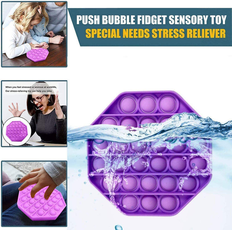 Push pop bubble fidget, pop it fidget toy, sensory toys, Simple dimple fidget toy, Square pop it fidgets toy, Stress Relief, Anti-Anxiety, Autism special Toys for Training Sensory Toy for Kids