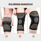 Copper Knee Sleeves Silver Compression Brace