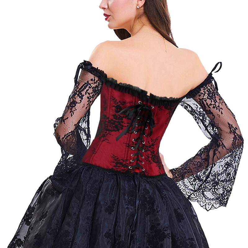 QueenD Long-Sleeve Corset Top