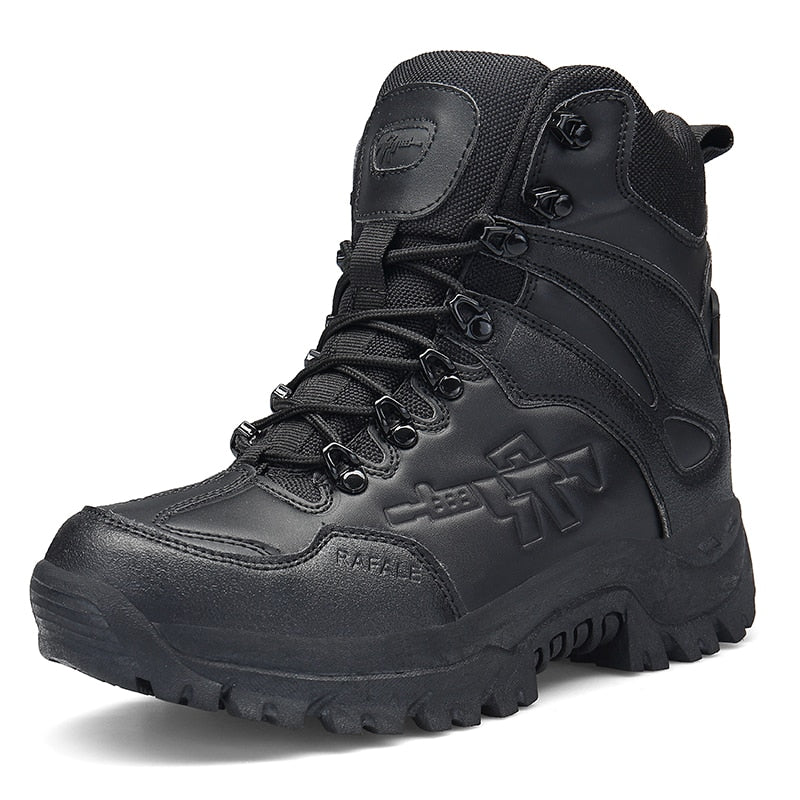 SCStar Military Boots for Hiking - Non-slip Tactical Combat Rubber Boots