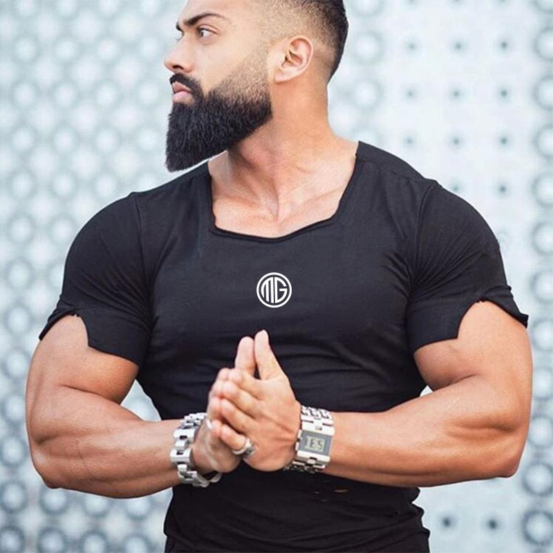 Cotton Men's Vintage Ripped T-shirt 