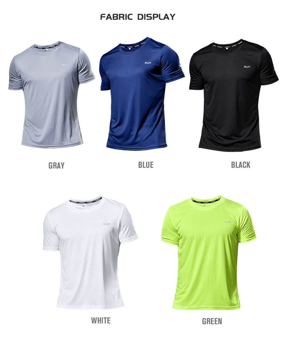 Breathable Quick Dry Short Sleeve Fitness Running T Shirt