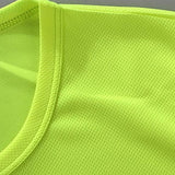 Summer Reflective t shirt Fluorescent Yellow Orange High Visibility Safety Work Running Shirt Breathable Work t shirt for men|Running T-Shirts|
