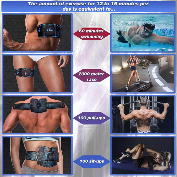 Electric Muscle Stimulator Massage Trainer EMS Exercise Training