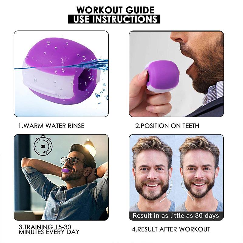 Jawline Exerciser - Jaw Chin Neck Face  Workout for Men & Women by DESUPA (Purple)