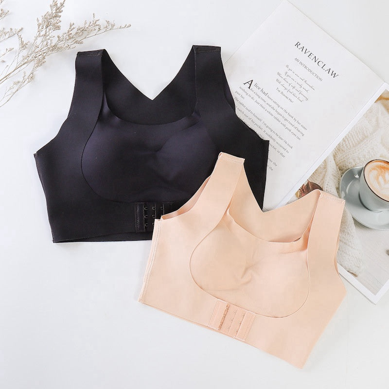 Women Posture Corrector Front Closure Bras Fitness Vest Push Up Bra