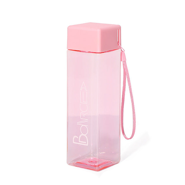 Transparent Square Shaped Water Bottle - SweatCraze