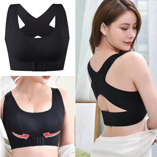 Women Posture Corrector Front Closure Bras Fitness Vest Push Up Bra