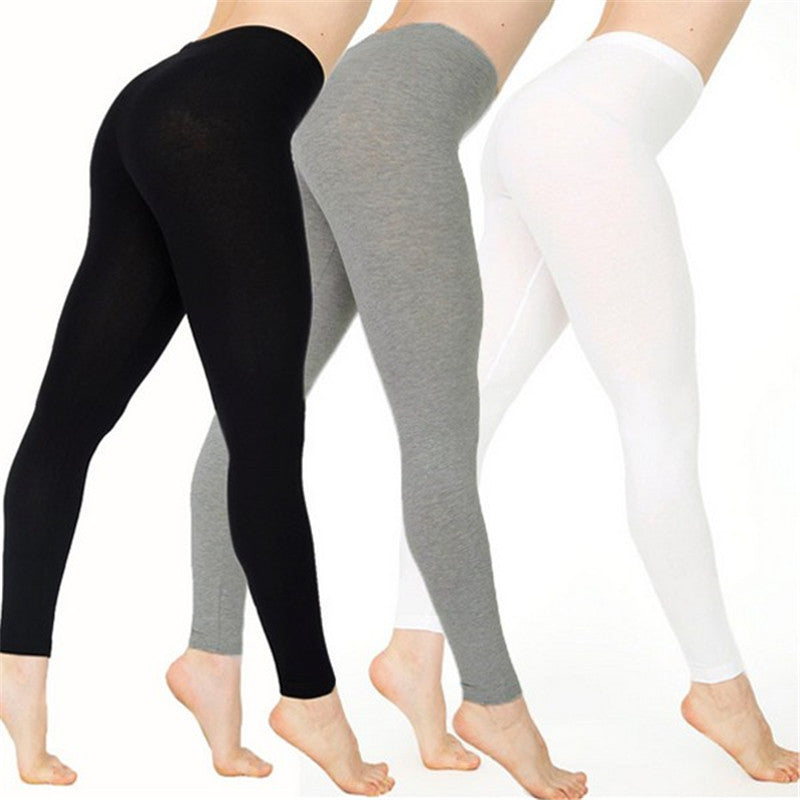 Women's Cotton High Waist Fitness Leggings - SweatCraze