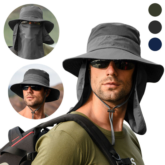 Bucket Hat Cap Fishing Brim Wide Visor Sun Summer Hiking Fishing Hat