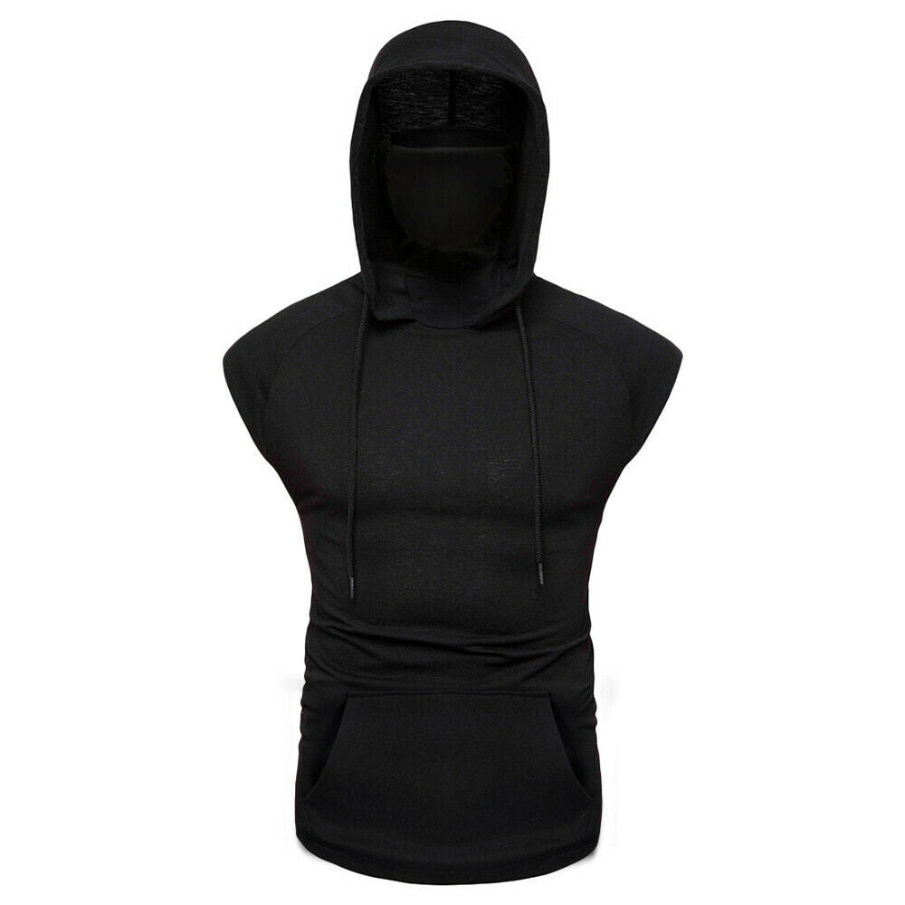 Men's Fitness Sleeveless Hoodie 