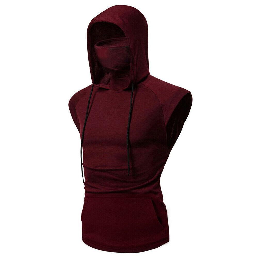 Men's Fitness Sleeveless Hoodie 