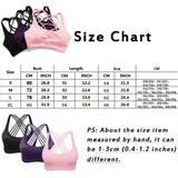 Womens Padded Crossback Sports Bra High Impact Sling Gym Fitness Yoga Jogging US