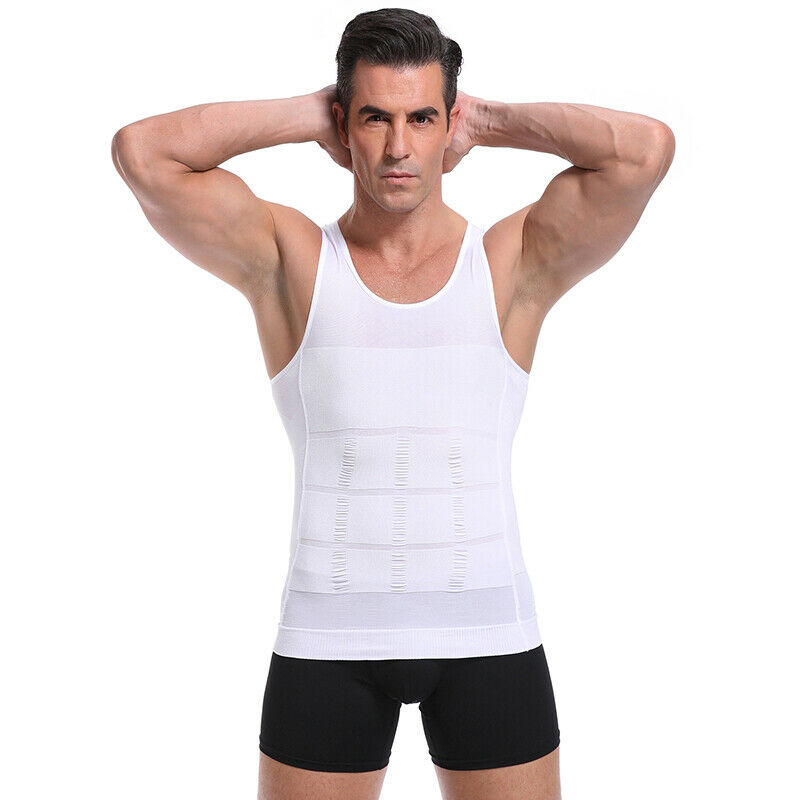 Men's Slimming Body Shaper Vest Abs Abdomen Compression Shirt Fitness Tank Tops