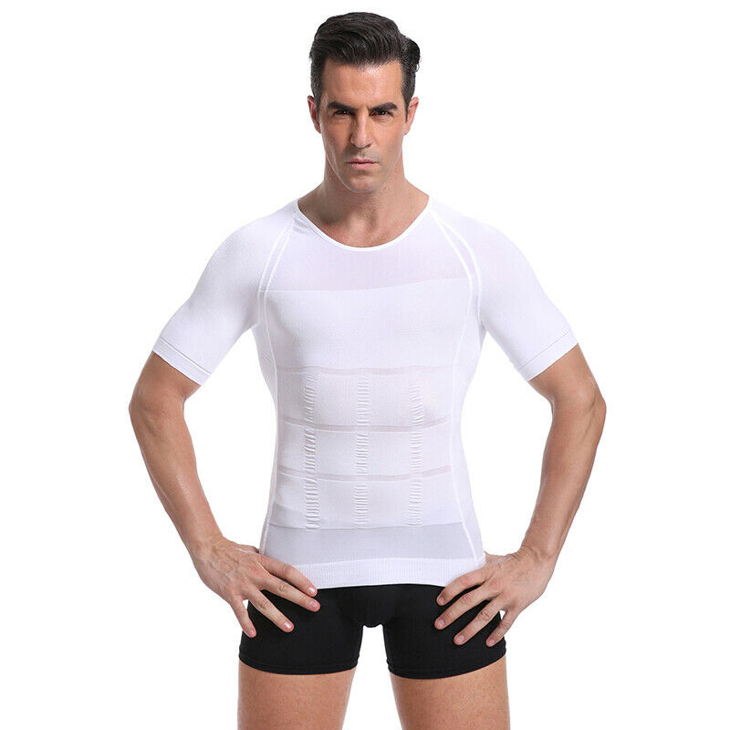 Men's Slimming Body Shaper Vest Abs Abdomen Compression Shirt Fitness Tank Tops