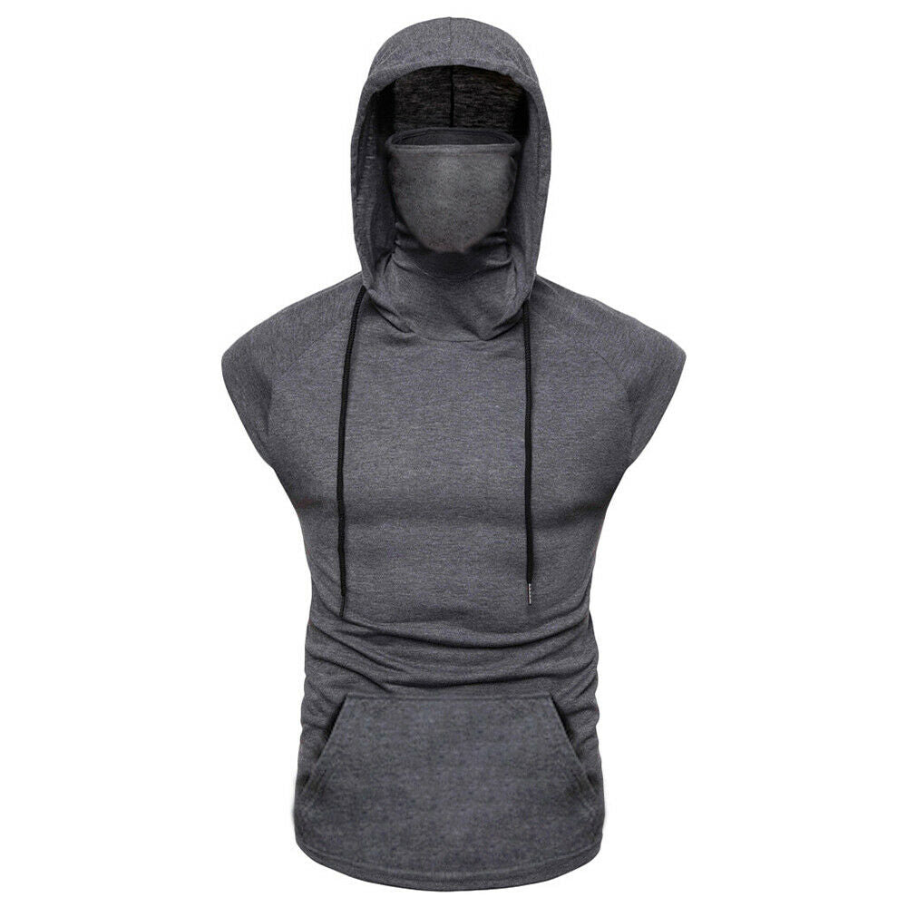 Men's Fitness Sleeveless Hoodie 