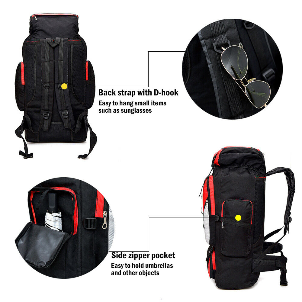  Outdoor Hiking Backpack Camping Rucksack Waterproof Shoulder Travel Bag