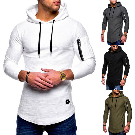 Mens Slim Long Sleeve Hoodies