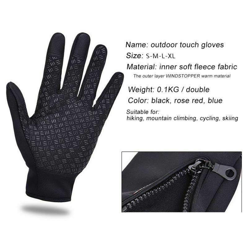 Women Men Winter Warm Gloves Windproof Thermal Touch Screen Mittens