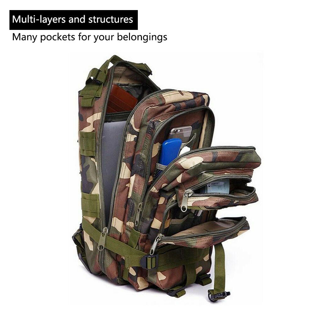  Military Outdoor Tactical Shoulder Backpack Camping Hiking Bag