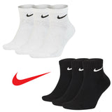 Nike Everyday Quarter Cushion Ankle Training Socks 3 Pairs Pack | Size 8-12